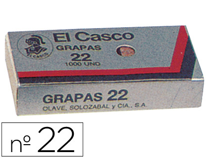 GRAPAS EL CASCO Nº22 CAJA DE 1000 UNIDADES