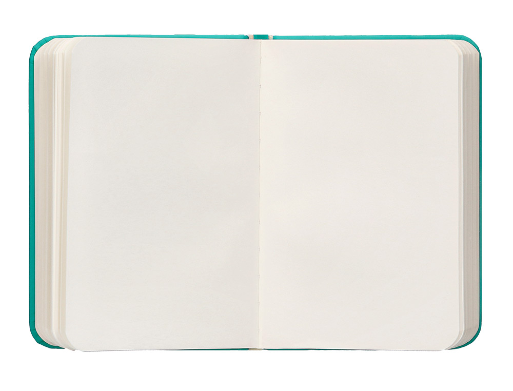 CUADERNO CON GOMILLA ANTARTIK NOTES TAPA DURA A7 HOJAS LISAS TURQUESA 80 HOJAS 80 GR FSC