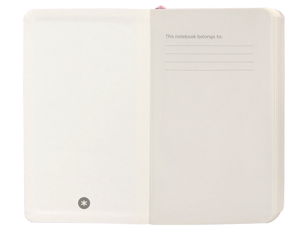 CUADERNO CON GOMILLA ANTARTIK NOTES TAPA BLANDA A6 CUADRICULA ROSA PASTEL 100 HOJAS 80 GR FSC