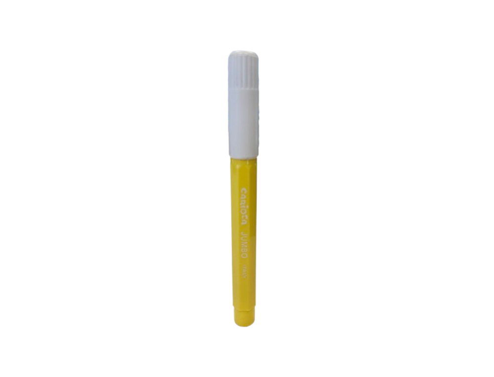 ROTULADOR CARIOCA JUMBO PUNTA GRUESA 6 MM LAVABLE COLOR AMARILLO