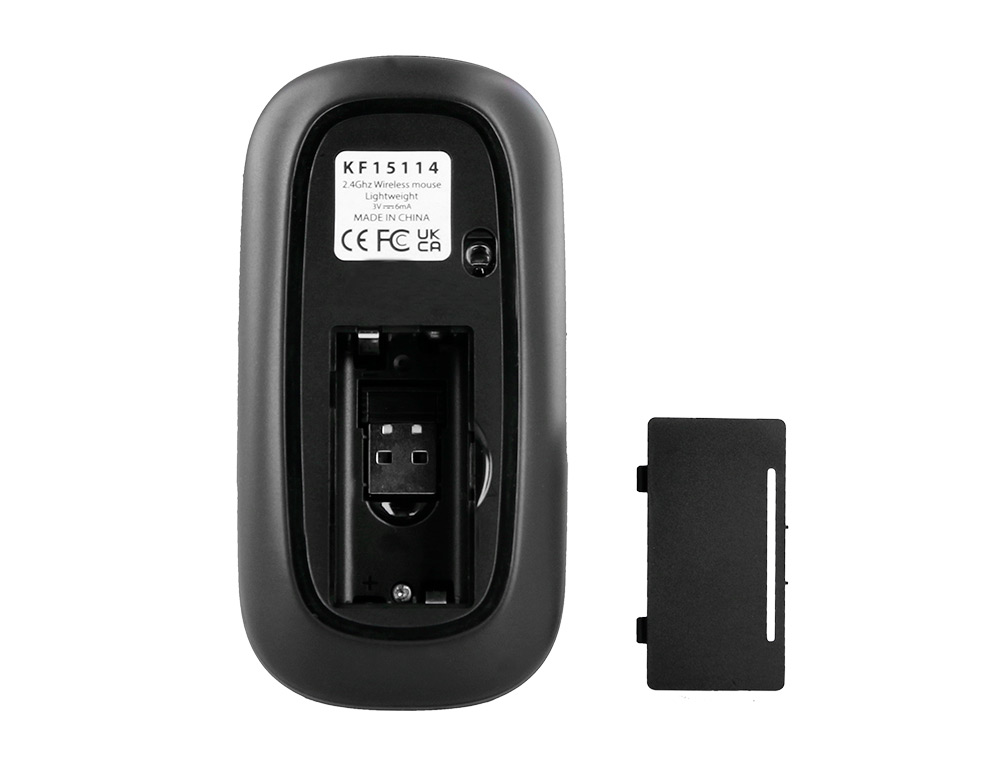 RATON Q-CONNECT OPTICO INALAMBRICO SILENCIOSO DPI 800/1200/1600 PILAS AAA NEGRO