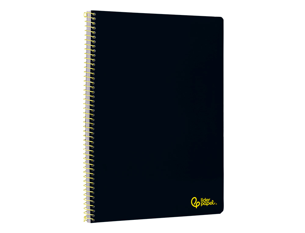 CUADERNO ESPIRAL LIDERPAPEL A4 SMART TAPA BLANDA 80H 75GR CUADRO 4MM CON MARGEN COLOR NEGRO