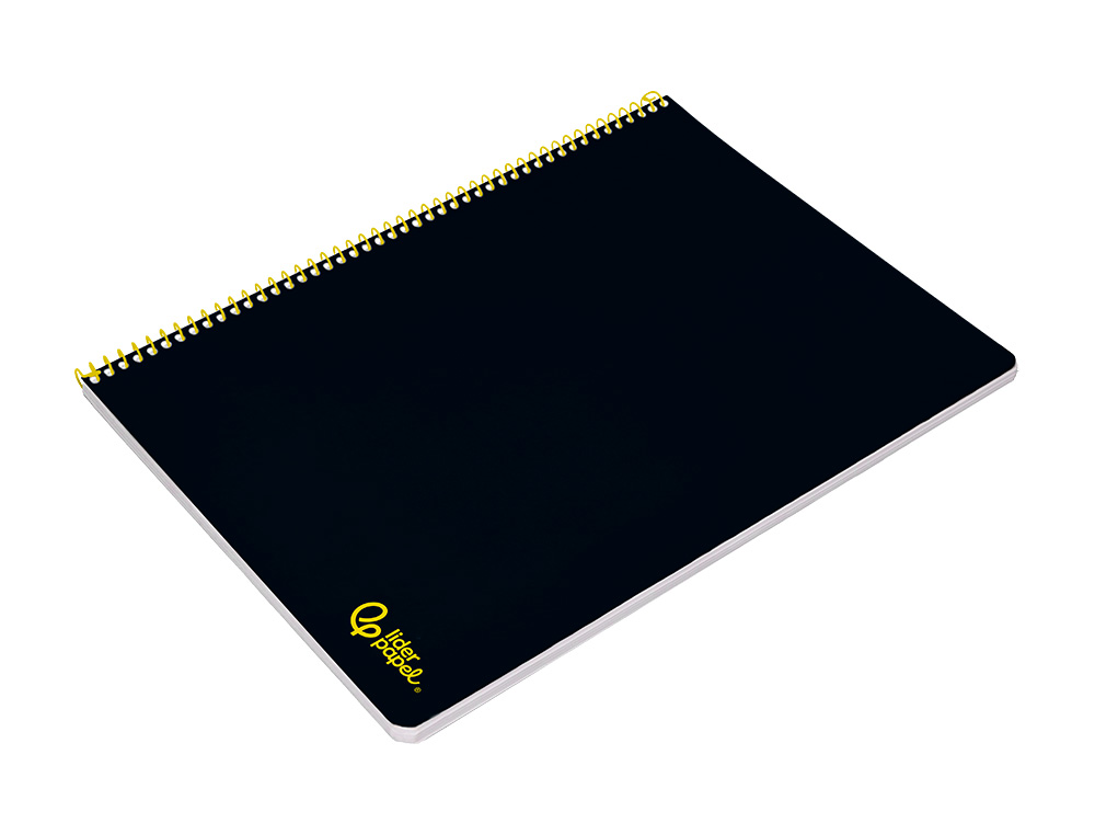 CUADERNO ESPIRAL LIDERPAPEL A4 SMART TAPA BLANDA 80H 75GR CUADRO 4MM CON MARGEN COLOR NEGRO