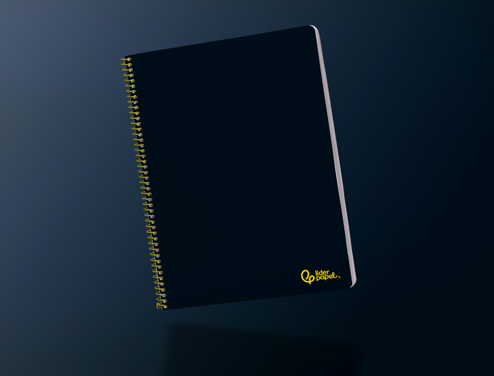 CUADERNO ESPIRAL LIDERPAPEL A4 SMART TAPA BLANDA 80H 75GR CUADRO 4MM CON MARGEN COLOR NEGRO
