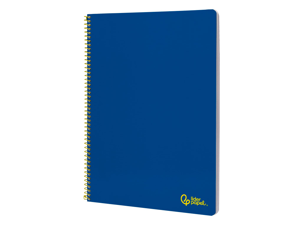 CUADERNO ESPIRAL LIDERPAPEL A4 SMART TAPA BLANDA 80H 75GR PAUTA 2,5MM CON MARGEN COLOR AZUL OSCURO