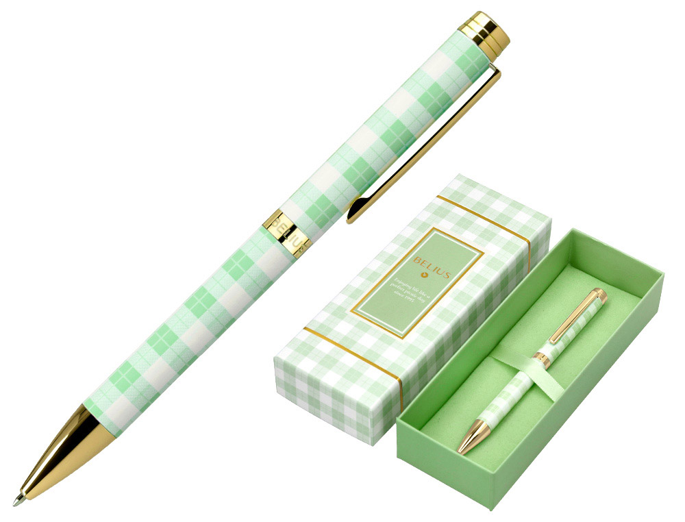 ROLLER BELIUS PICNIC ALUMINIO COLOR VERDE DORADO TINTA COLOR NEGRO CAJA DE DISEO