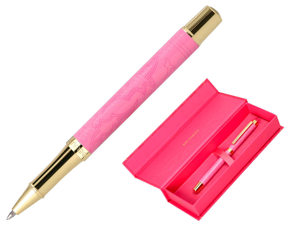 ROLLER BELIUS WILD WEST ALUMINIO COLOR ROSA DORADO TINTA COLOR NEGRO CAJA DE DISEO